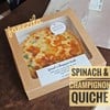 Spinach and Champignon Quiche