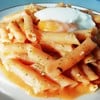 เพนเน่ซอสไข่เค็มกับไข่ออนเซ็น