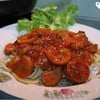สปาเก็ตตี้ไส้กรอกมะเขือเทศ