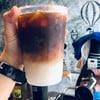 ลาเต้น้ำมะพร้าว+น้ำนมมะพร้าว