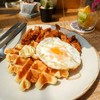 Chicken & Waffle with Maple Syrup Butter