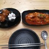 ไก่ทอดเกาหลี ทารพร้อมกับ ปลาหมึกผัดซอส เป็นอะไรที่ลงตัว