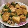ผัดเต้าหู้กุ้งหมู
