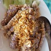 กั้งทอดกระเทียม กับข้าว กั้งทอดกระเทียม กับข้าว