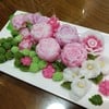 ดอกไม้วุ้นสำหรับตกแต่งหน้าเค้กหรือคัพเค้กก็สวยงามค่ะ