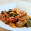 ข้าวราดผัดพริกแกงหมู ข้าวราดผัดพริกแกงหมู