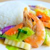 ข้าวราดผัดผักรวมทะเล ข้าวราดผัดผักรวมทะเล