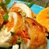 ไก่ม้วนผักดองซอสส้ม