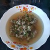 ต้มหมูสับผักชี