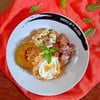 🔥ข้าวกะเพราคลุก หมูทอดฟักทองและข้าวโพดย่าง ไข่ดาวด้วย 🍳