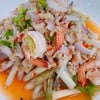 ยำดอกกระเจียวกุ้งสุก