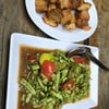 ตำถั่ว หมูกรอบ