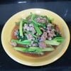 กวางตุ้งหมูสับน้ำมันหอย