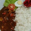 ข้าวแกงกระหรี่เนื้อ+ชาดำเย็น ข้าวแกงกระหรี่เนื้อ+ชาดำเย็น
