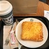 croque monsieur & toffee nut latte