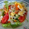 ยำไข่ดาวใส่เห็ดเข็มทอง