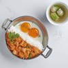 ข้าวไข่กระทะหน้ากุ้งพริกขี้หนู ข้าวไข่กระทะหน้ากุ้งพริกขี้หนู