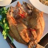 ปลากะพงทอดน้ำปลา+ยำมะม่วง