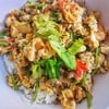 ข้าวแห้งกุ้งพร้อมน้ำจิ้มเต้าเจี้ยว