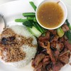 Rice with slow cooked pork