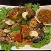 ปูไข่ดอง เมนูใหม่ของทางร้าน ราคา490บาท ไข่เยิ้มๆแน่นๆ น้ำจิ้มซีฟู้ดรสเด่น เข้มข้