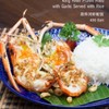 ข้าวกุ้งแม่น้ำทอดกระเทียม ข้าวกุ้งแม่น้ำทอดกระเทียม