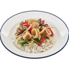 ข้าวผัดน้ำมันหอยปลาหมึก