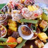 ตำข้าวโพดหอยแครงกุ้งสด