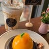 นมสดคาราเมล+เค้กส้ม