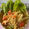 ตำไทยรสชาดแซ่บ เข้มข้นแถมโรยถั่วเยอะ ใครที่ชอบเเนะนำให้สั่ง