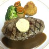 Grilled Sirloin steak with herb butter.     760.-
