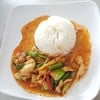 ข้าวหมูผัดพริกแกง (40 บาท) 