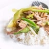 ผักพริกหยวกราดข้าว ผักพริกหยวกราดข้าว