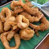 ปลาหมึกกุ้งชุปแป้งทอด