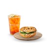 Salmon Wasabi Bagel + Iced Lemon Tea (16 oz.) Salmon Wasabi Bagel + Iced Lemon Tea (16 oz.)