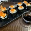 ข้าวปั้นห่อสาหร่ายกุ้งทอด