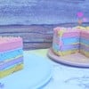 Homemade rainbow cake