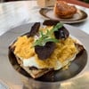 Truffle scrambled egg pizza