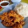 ข้าวไก่ทอดกระเทียม