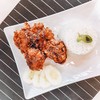 ข้าวไก่กรอบซอสเกาหลี ข้าวไก่กรอบซอสเกาหลี