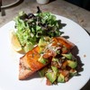 Grilled Norwegian Salmon with Avocado Salsa (360+) แซลมอนดีมาก เนื้อฉ่ำหนังกรอบ