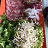 เนื้อโคขุนสไลด์ เนื้อสด เนื้อเปื่อย สไบนาง ผัก อร่อยมากครับ