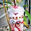มะพร้าวเผาปั่นนมสด ราดแยมบลูเบอร์รี่ รสชาติหวานมันหอมหวานบลูเบอร์รี่และมะพร้าวเผ