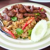 ข้าวผัดไตปลา+หมูทอด##1 ข้าวผัดไตปลา+หมูทอด##1