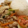 ข้าวไก่ผัดน้ำมันหอย