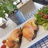 Scrambled eggs, with Smoked Salmon