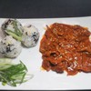 ข้าวปั้นสาหร่ายกับหมูผัดโคชูจัง ข้าวปั้นสาหร่ายกับหมูผัดโคชูจัง