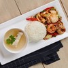 ข้าวพริกเผาทะเล + น้ำแกงไก่ตุ๋นฟัก ข้าวพริกเผาทะเล + น้ำแกงไก่ตุ๋นฟัก