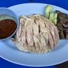 ข้าวมันไก่เนื้อน่องติดหนังใส่ตับ