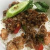 คั่วพริกเกลือไข่ปู+กุ้ง+หมูสับ